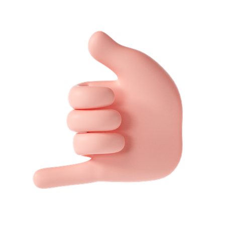 Rock on hand gesture  3D Illustration