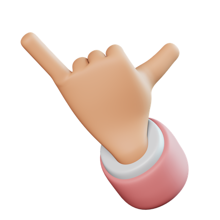 Rock On Hand Gesture  3D Icon