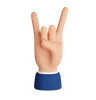 Rock on hand gesture