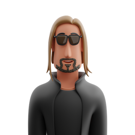 Rocker avatar  3D Icon
