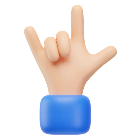 Rocker Hand Gesture  3D Icon