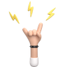 graphics of rocker hand gesture
