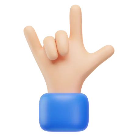 Rocker Hand Gesture 3D Icon