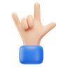 3d rocker hand gesture logo