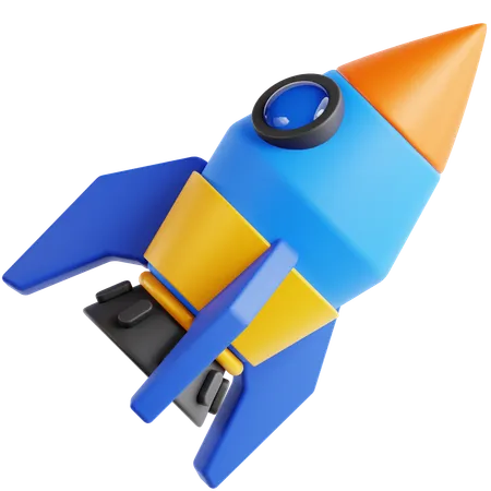 Startup Rocket 3 D Icon 3D Icon