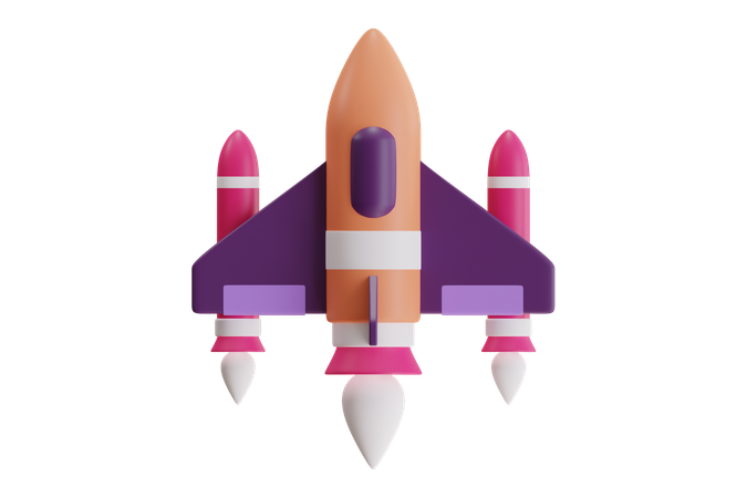 ロケット  3D Icon