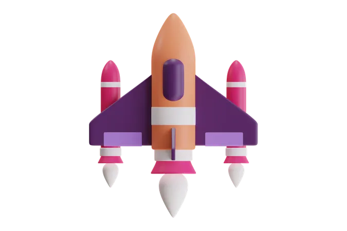 ロケット  3D Icon