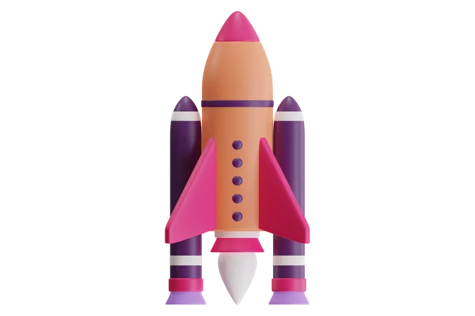 ロケット  3D Icon