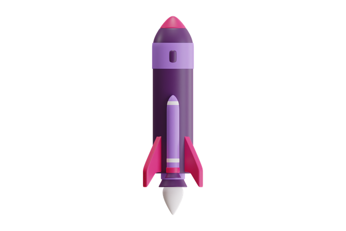 ロケット  3D Icon