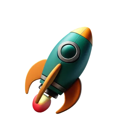 ロケット  3D Icon