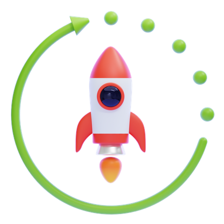 Rocket  3D Icon