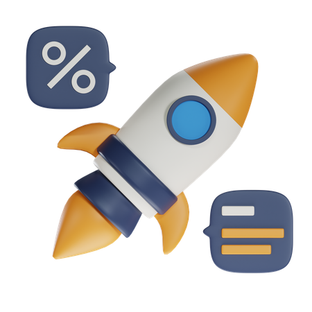 Rocket  3D Icon