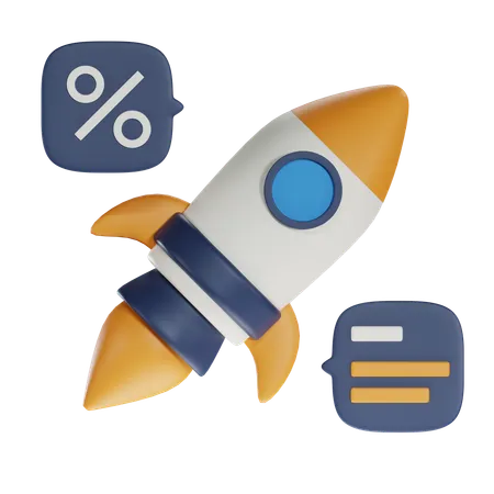 Rocket  3D Icon