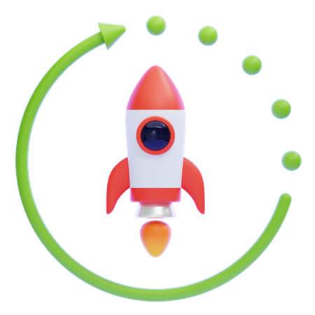 Rocket  3D Icon