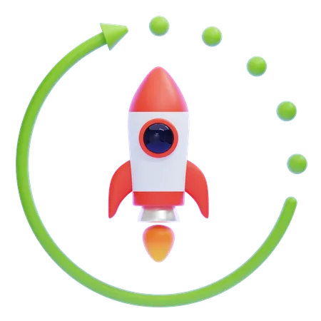 Rocket  3D Icon