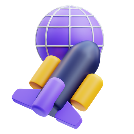 Rocket  3D Icon