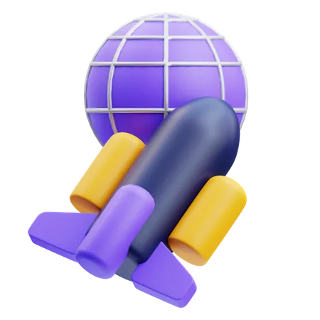 Rocket  3D Icon