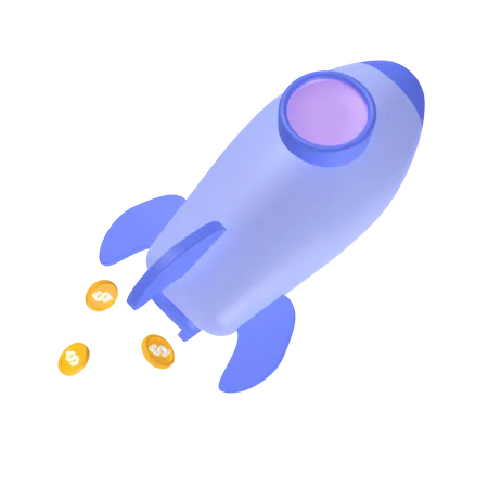 Rocket  3D Icon