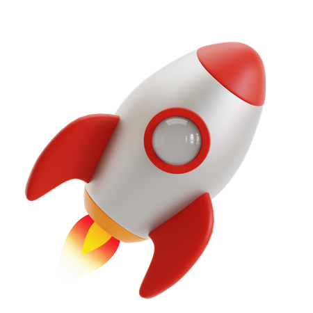 Rocket  3D Icon