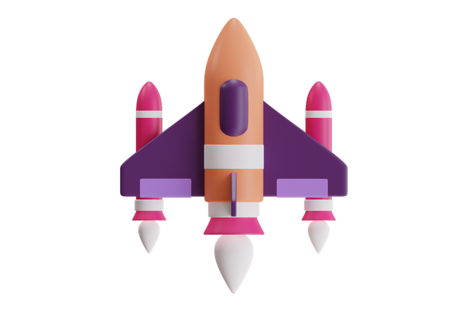 Rocket  3D Icon
