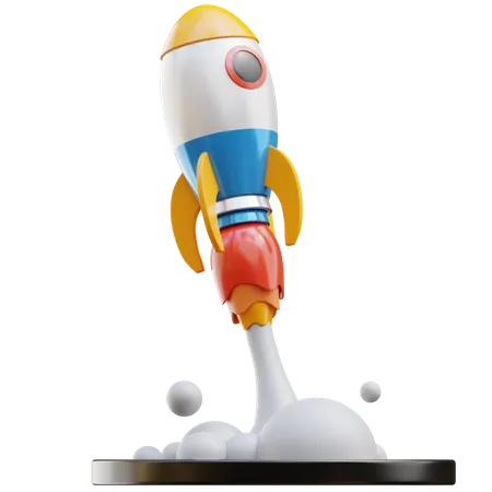 Rocket  3D Illustration