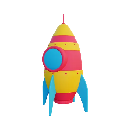 Rocket Icon Concept 3D Illustration
