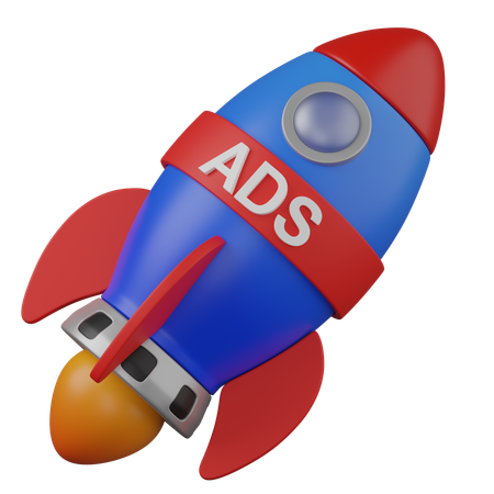 ロケット広告  3D Icon