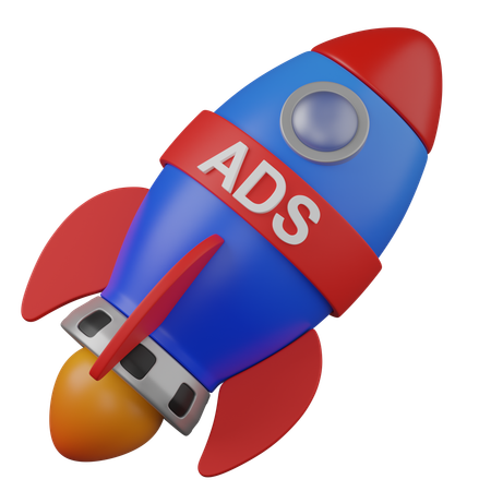 Rocket ads  3D Icon