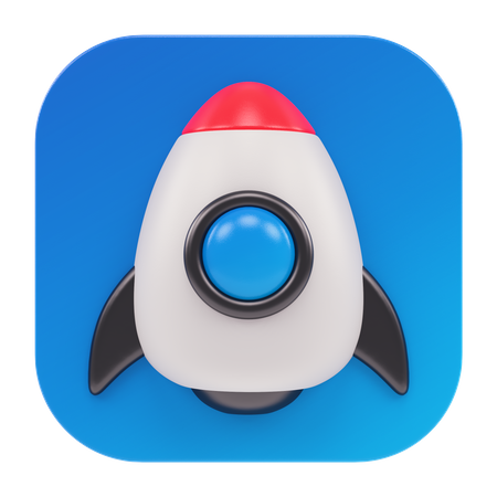 Rocket App  3D Icon