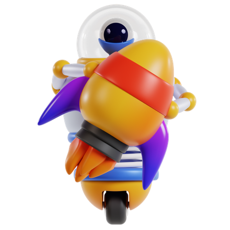 Rocket Character Optimization  3D Icon