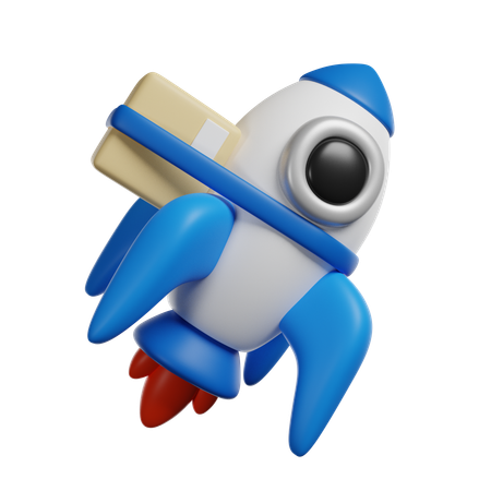 Rocket Delivery  3D Icon