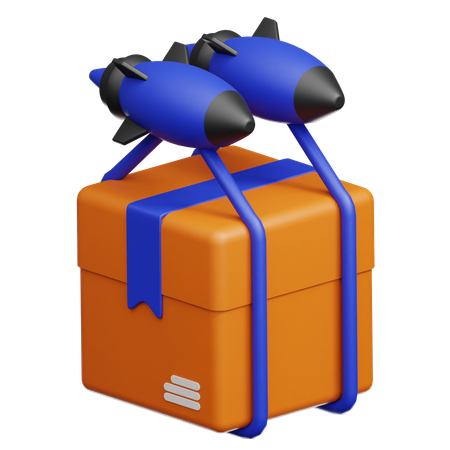 Rocket Delivery  3D Icon