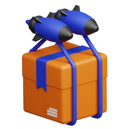 Rocket Delivery  3D Icon