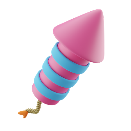 Rocket Firecracker Party  3D Icon