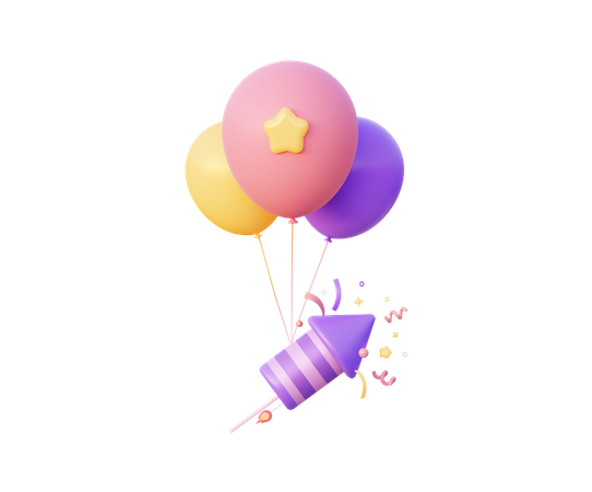 Rocket Fireworks  3D Icon