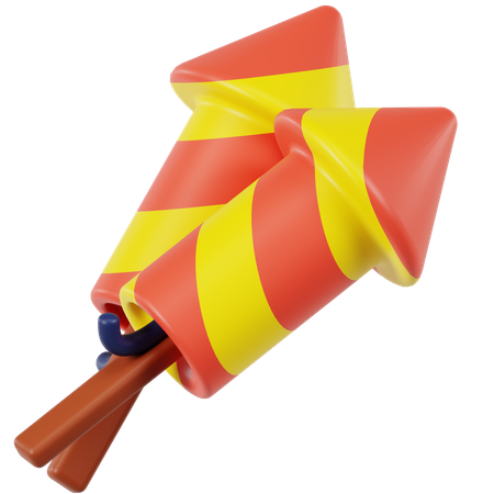 Rocket Fireworks  3D Icon