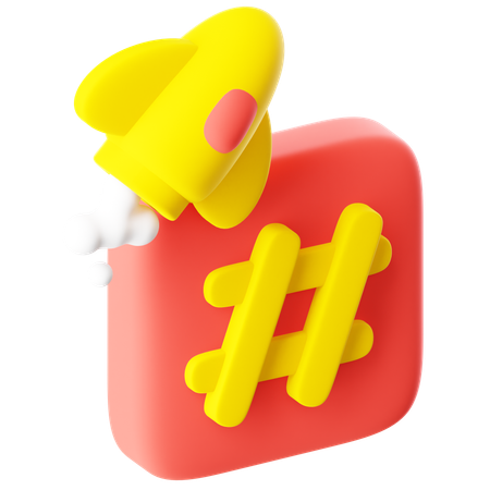 Rocket Hastag  3D Icon