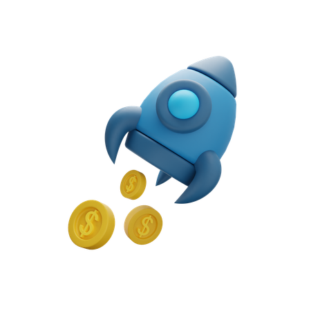 Rocket Investment  3D Icon