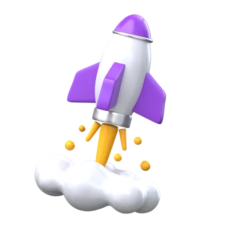 Rocket Launch 3 D Icon 3D Icon