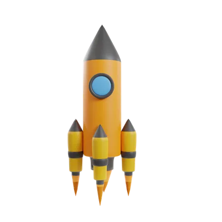 Rocket Launch  3D Icon