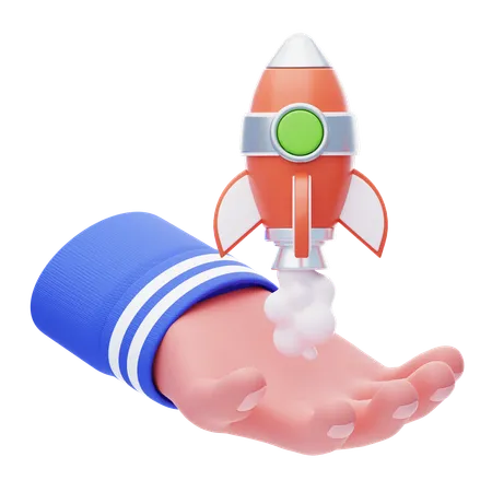 로켓 발사  3D Icon
