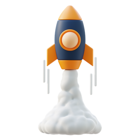 Rocket Launch  3D Icon