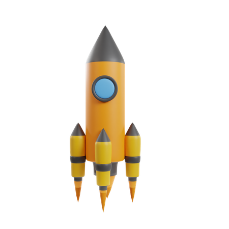 Rocket Launch  3D Icon