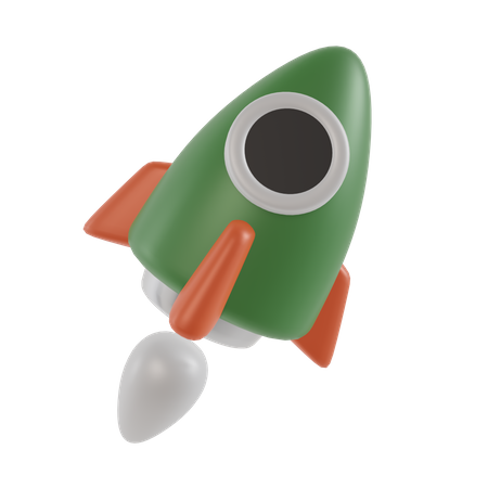 Rocket Launch  3D Icon