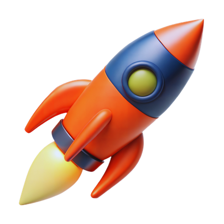 Rocket Launch  3D Icon