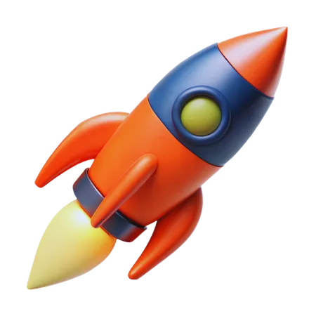 Rocket Launch  3D Icon