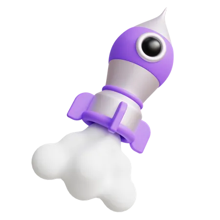 Rocket Launch  3D Icon