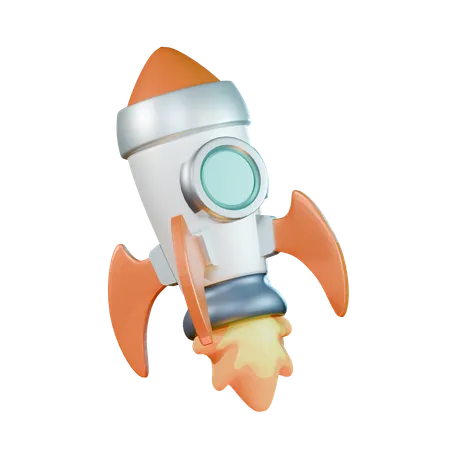 Rocket launch  3D Icon