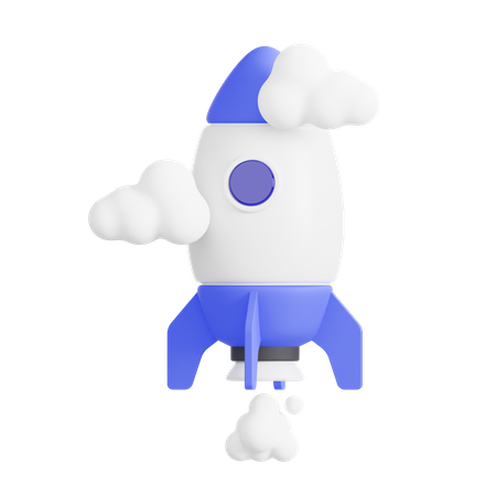 Rocket Launch  3D Icon