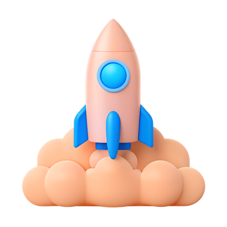 Rocket Launch  3D Icon